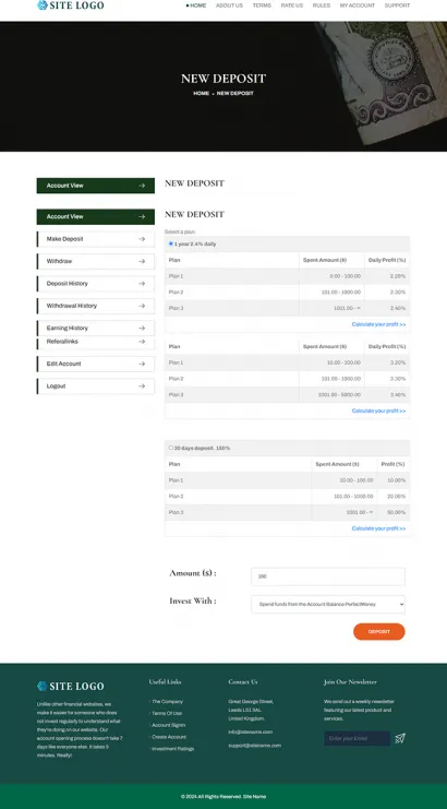 Investment Hyip Template ID - ZHRT454 demo Page 3