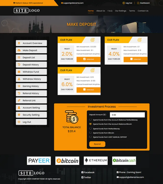 Investment Hyip Template ID - ZHRT455 demo Page 3