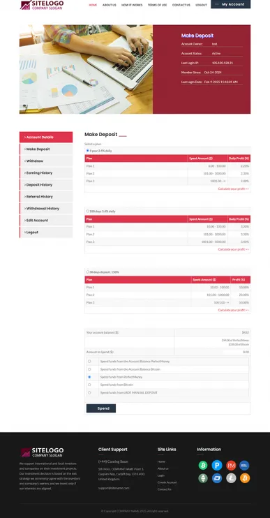Investment Hyip Template ID - ZHRT457 demo Page 3
