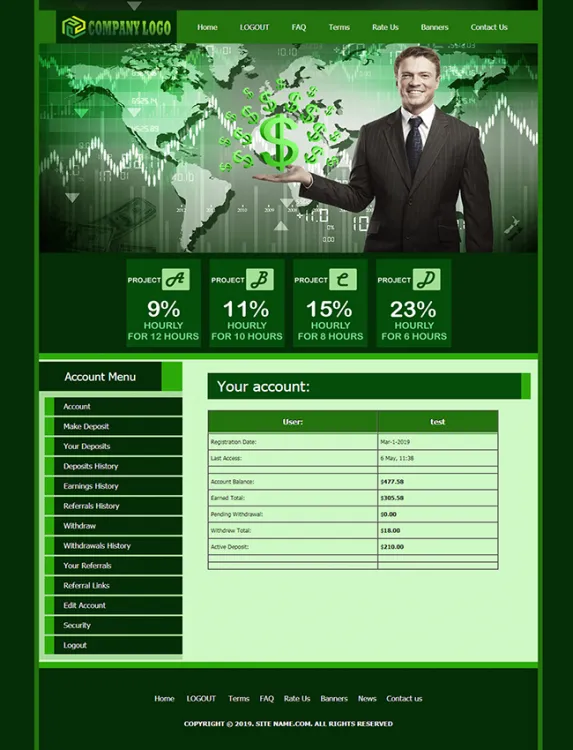Investment Hyip Template ID - ZHRT46 demo Page 2