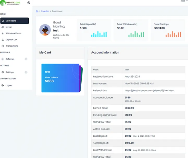 Investment Hyip Template ID - ZHRT461 demo Page 2