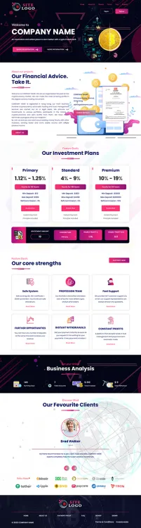 Investment Hyip Template ID - ZHRT462 Preview
