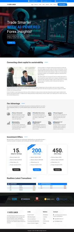 Investment Hyip Template ID - ZHRT463 Preview