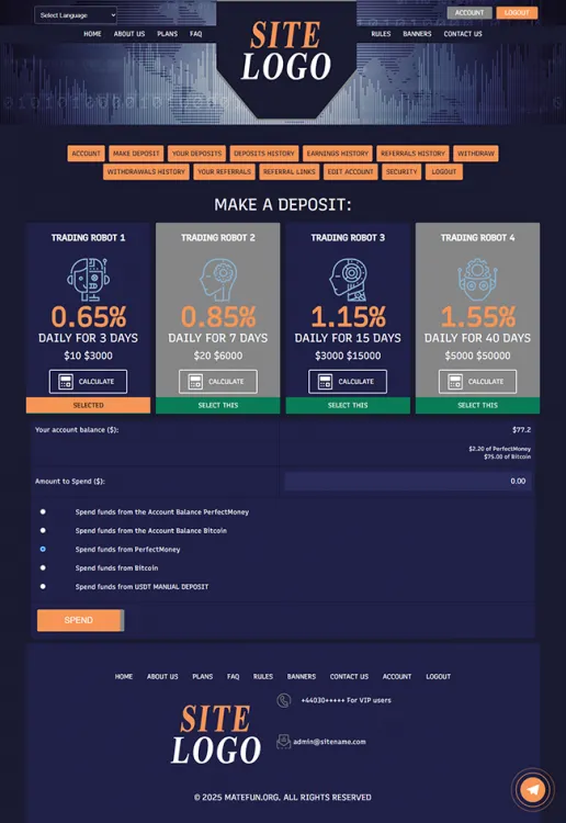 Investment Hyip Template ID - ZHRT465 demo Page 3