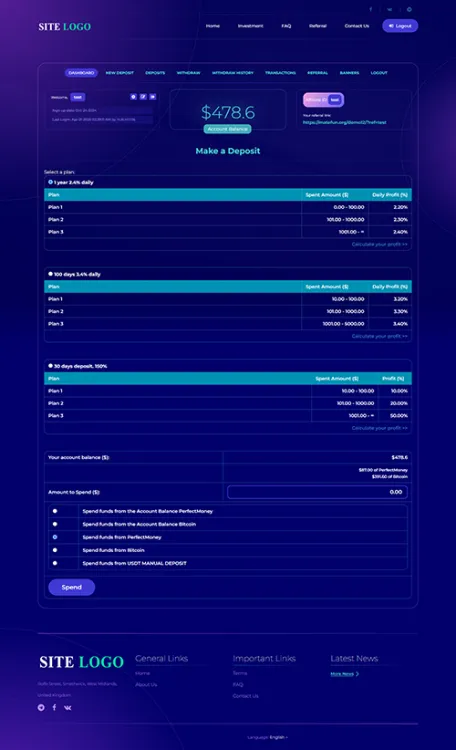 Investment Hyip Template ID - ZHRT466 demo Page 3