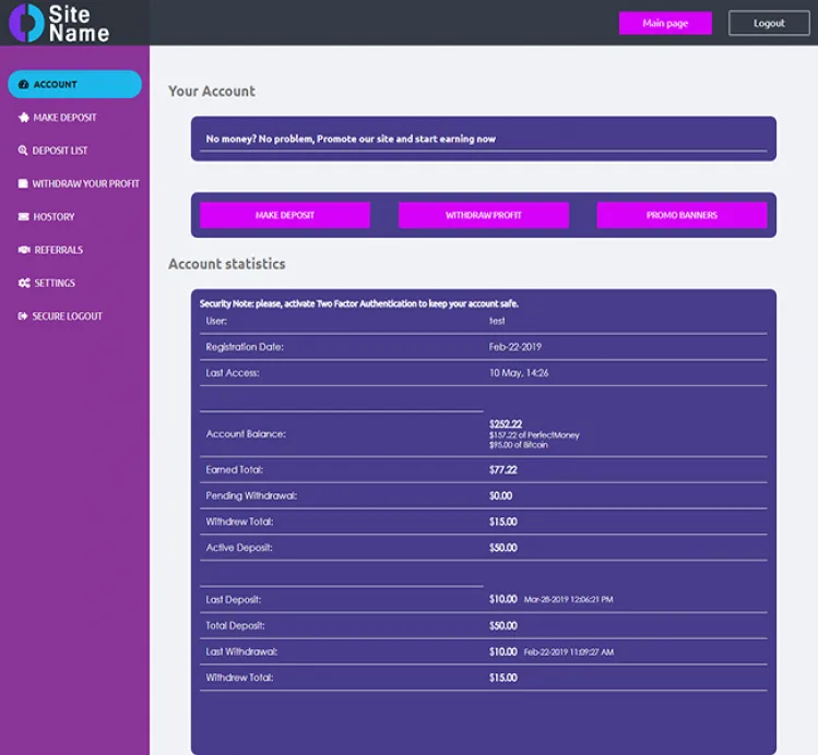 Investment Hyip Template ID - ZHRT48 demo Page 2