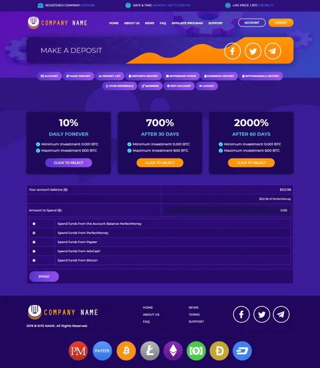 Investment Hyip Template ID - ZHRT50 demo Page 3
