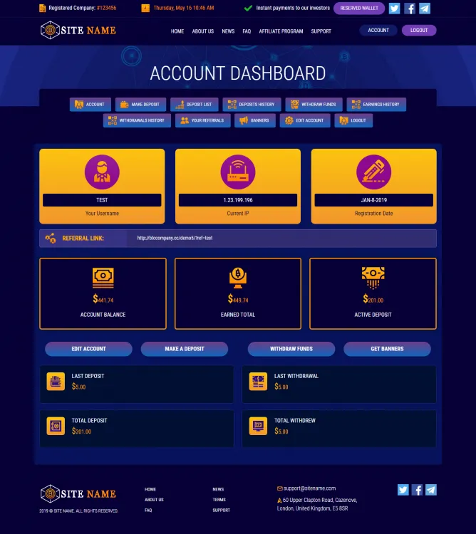 Investment Hyip Template ID - ZHRT53 demo Page 2