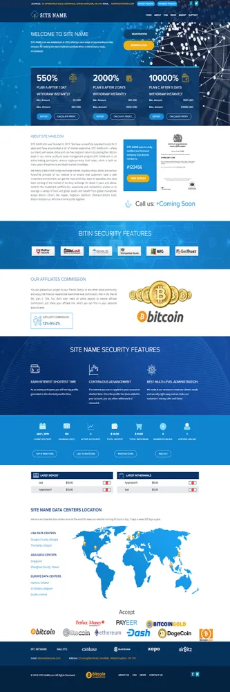 Investment Hyip Template ID - ZHRT54 Preview