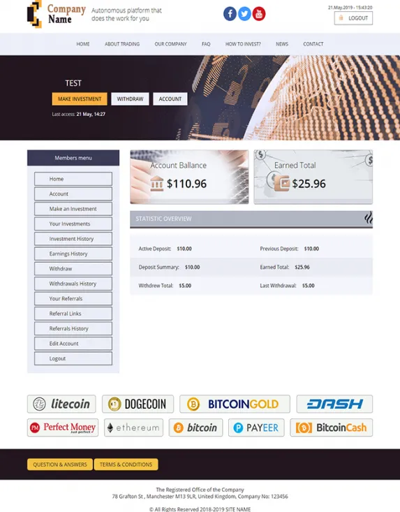 Investment Hyip Template ID - ZHRT55 demo Page 2