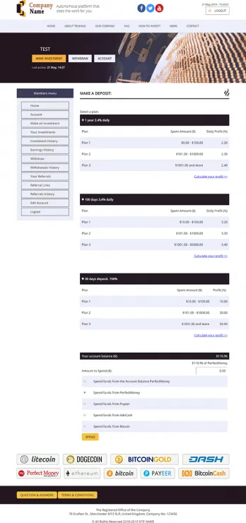 Investment Hyip Template ID - ZHRT55 demo Page 3