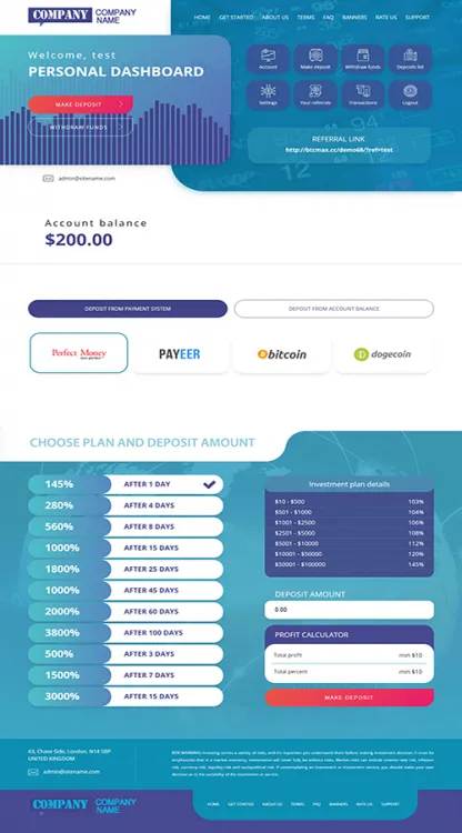 Investment Hyip Template ID - ZHRT6 demo Page 3