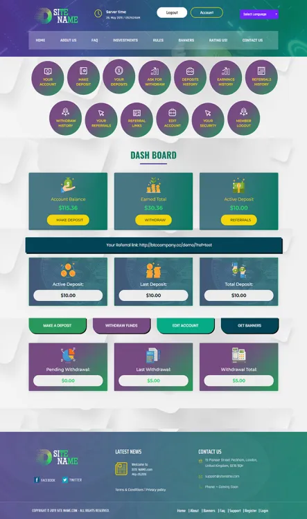 Investment Hyip Template ID - ZHRT60 demo Page 2