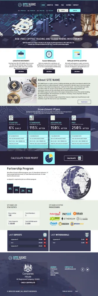 Investment Hyip Template ID - ZHRT61 demo Page 1