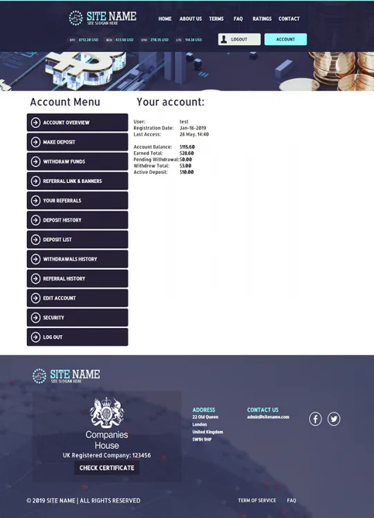 Investment Hyip Template ID - ZHRT61 demo Page 2