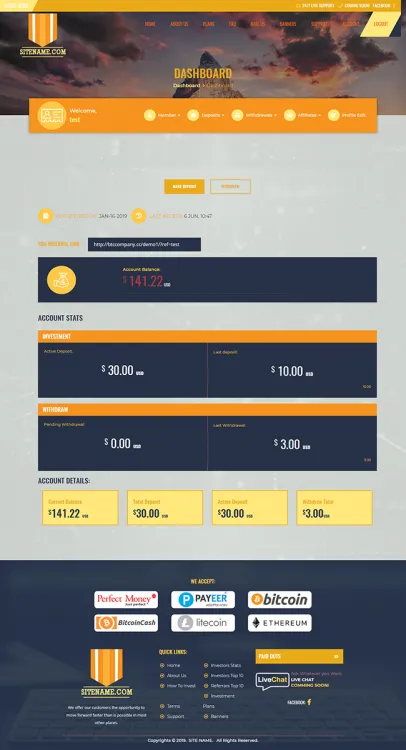 Investment Hyip Template ID - ZHRT64 demo Page 2