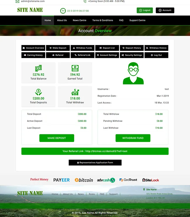 Investment Hyip Template ID - ZHRT7 demo Page 2