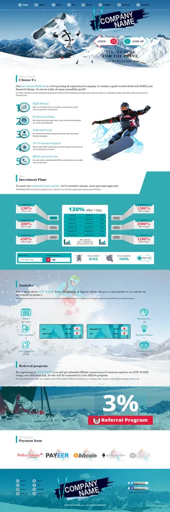 Investment Hyip Template ID - ZHRT70 Preview