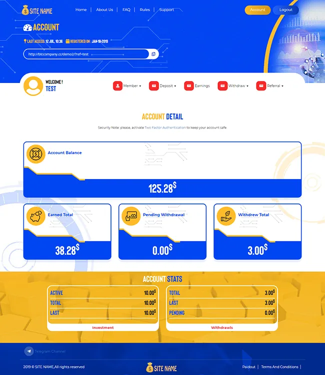 Investment Hyip Template ID - ZHRT76 demo Page 2