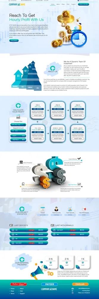 Investment Hyip Template ID - ZHRT77 Preview
