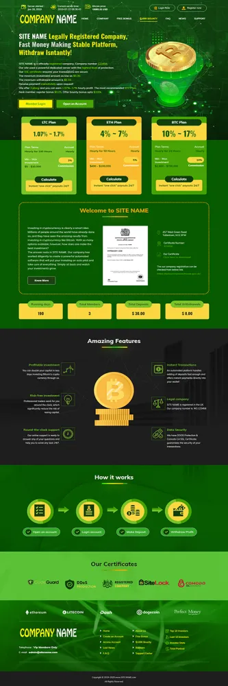 Investment Hyip Template ID - ZHRT81 demo Page 1