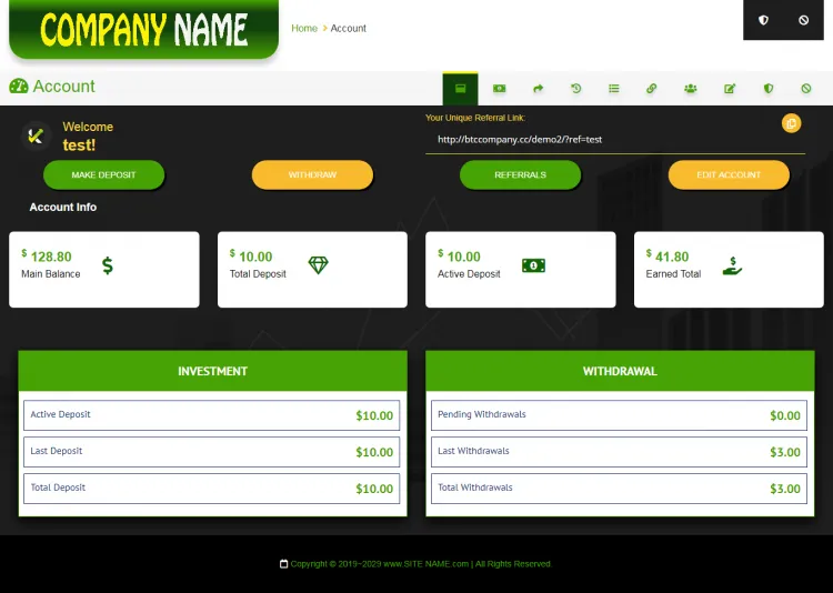 Investment Hyip Template ID - ZHRT81 demo Page 2