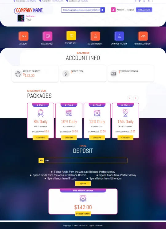 Investment Hyip Template ID - ZHRT82 demo Page 3
