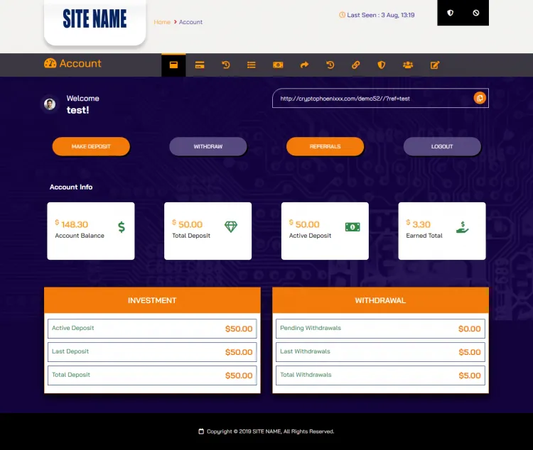 Investment Hyip Template ID - ZHRT84 demo Page 2