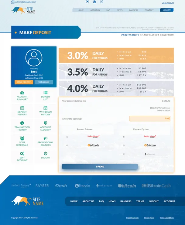 Investment Hyip Template ID - ZHRT85 demo Page 3