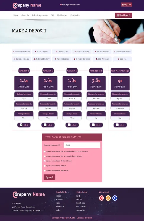 Investment Hyip Template ID - ZHRT87 demo Page 3