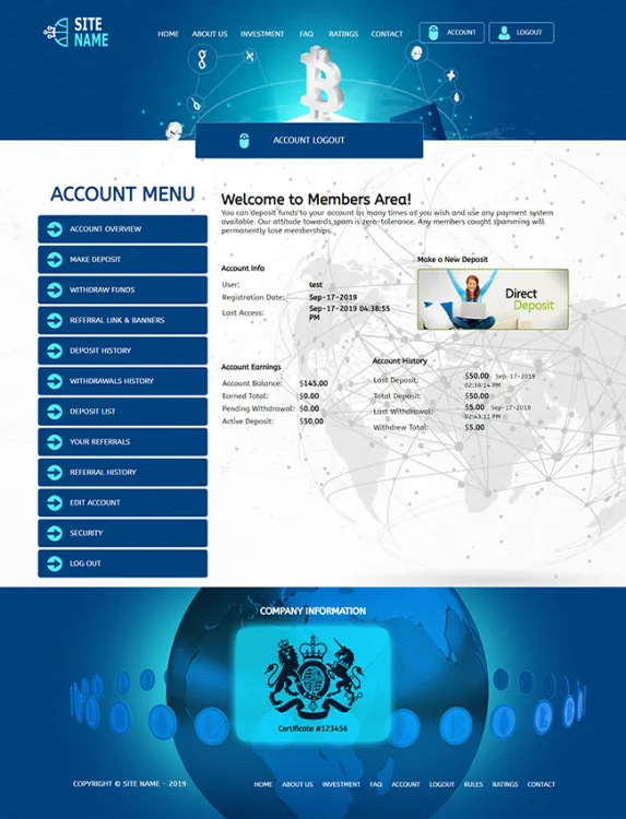 Investment Hyip Template ID - ZHRT91 demo Page 2