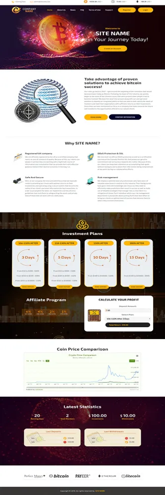 Investment Hyip Template ID - ZHRT93 Preview