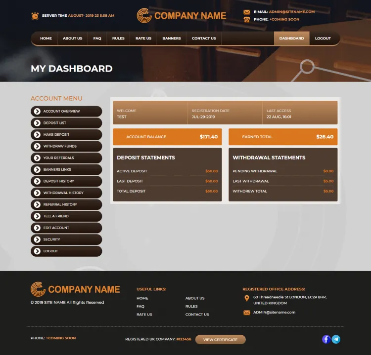 Investment Hyip Template ID - ZHRT96 demo Page 2