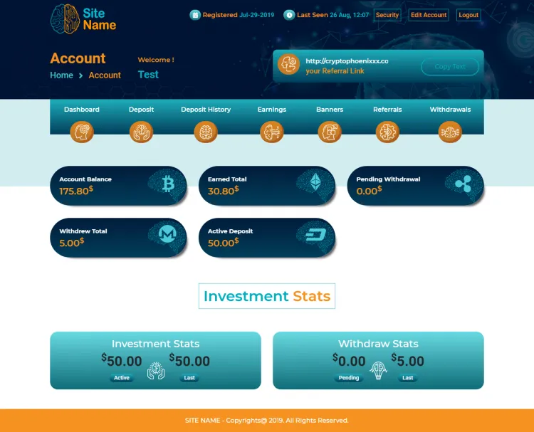 Investment Hyip Template ID - ZHRT97 demo Page 2