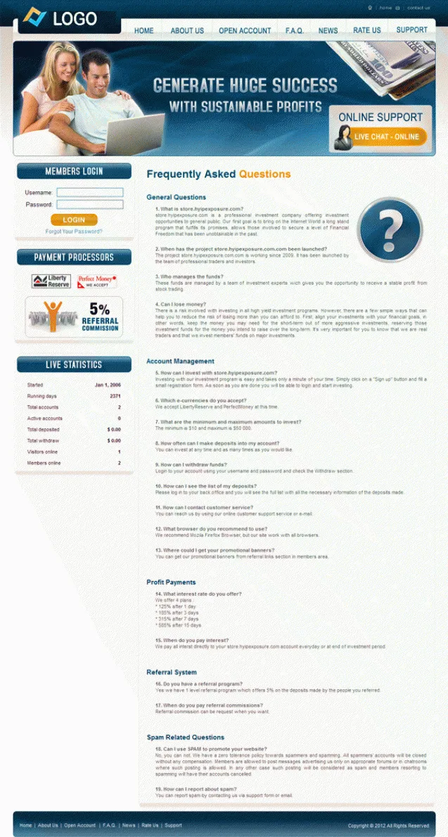 Investment Hyip Template ID - ZVPT1000 demo Page 3
