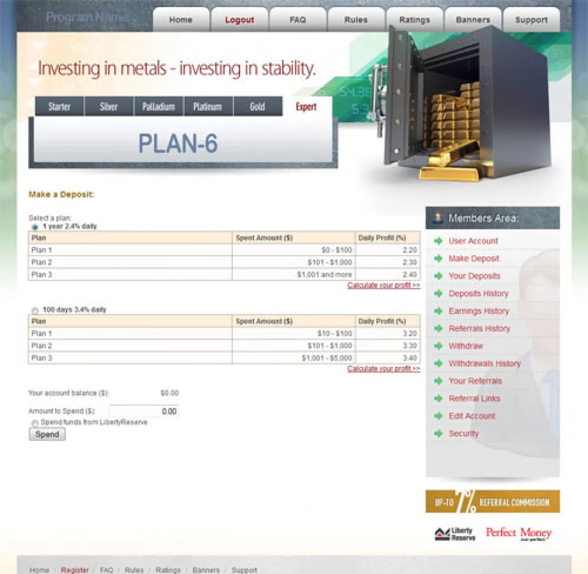 Investment Hyip Template ID - ZVPT1004 demo Page 3