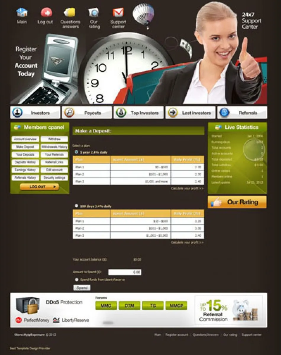 Investment Hyip Template ID - ZVPT1008 demo Page 3