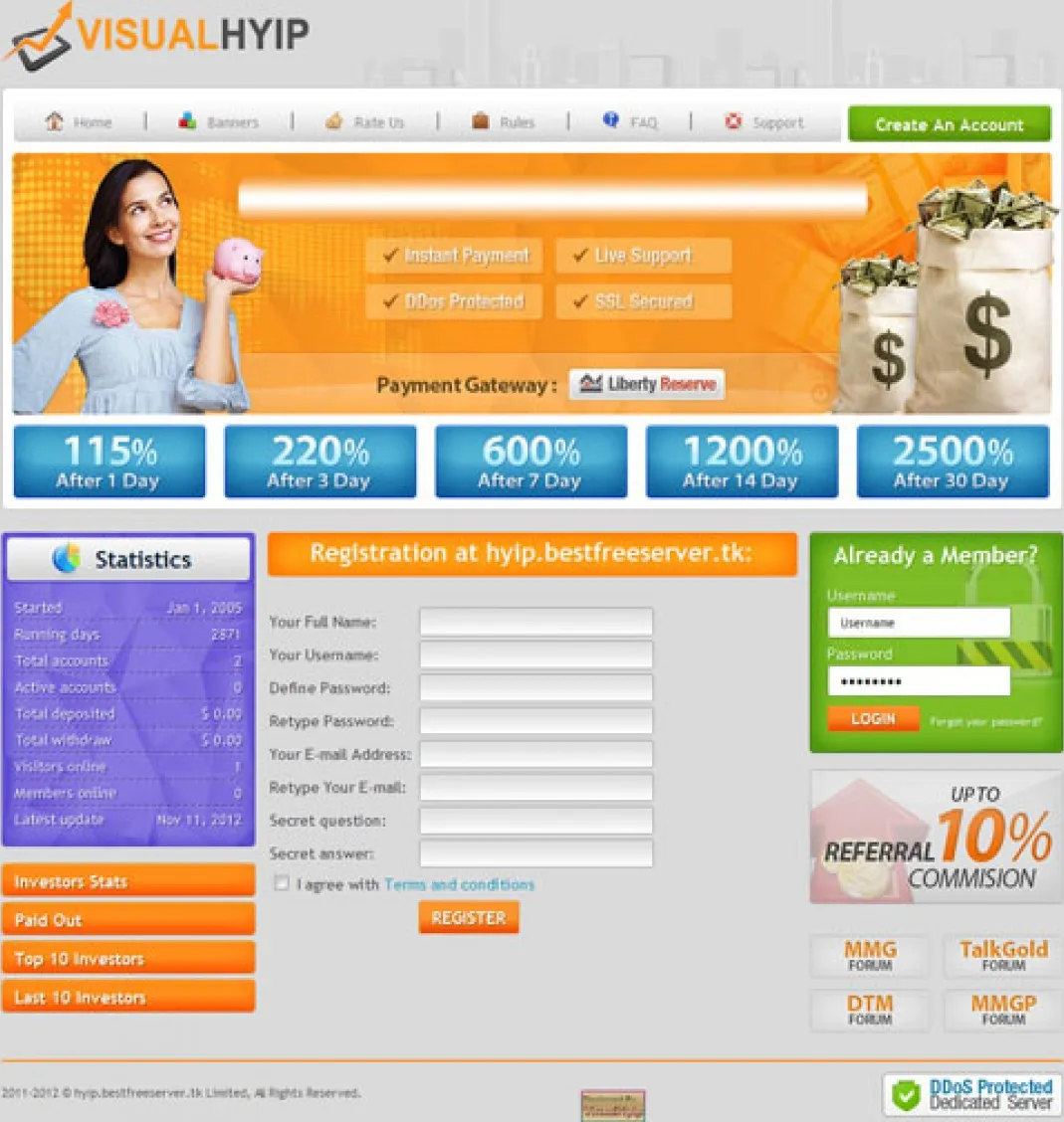 Investment Hyip Template ID - ZVPT1012 demo Page 2