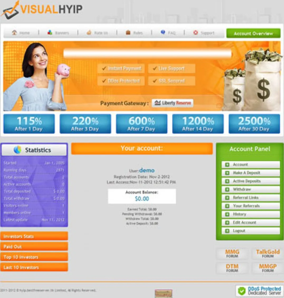 Investment Hyip Template ID - ZVPT1012 demo Page 4