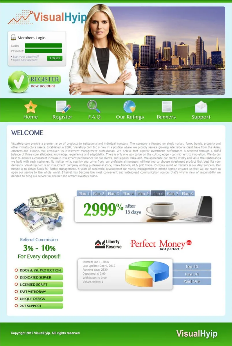 Investment Hyip Template ID - ZVPT1013 Preview