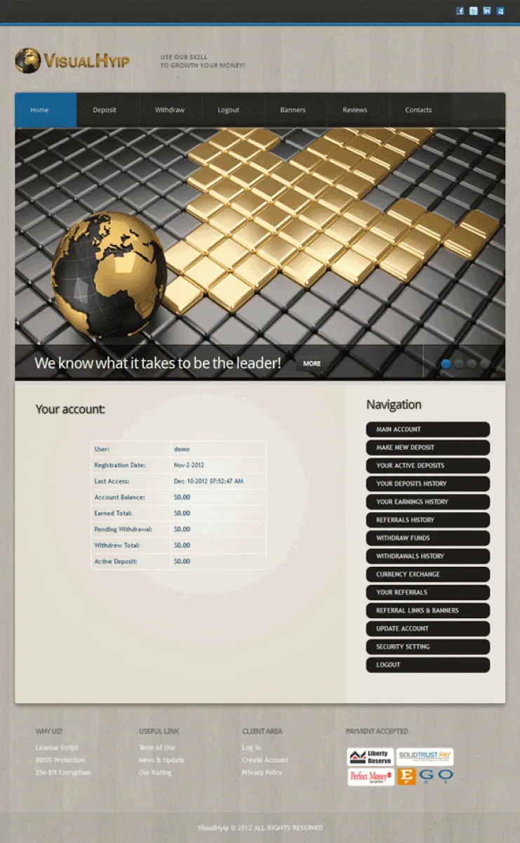 Investment Hyip Template ID - ZVPT1014 demo Page 9