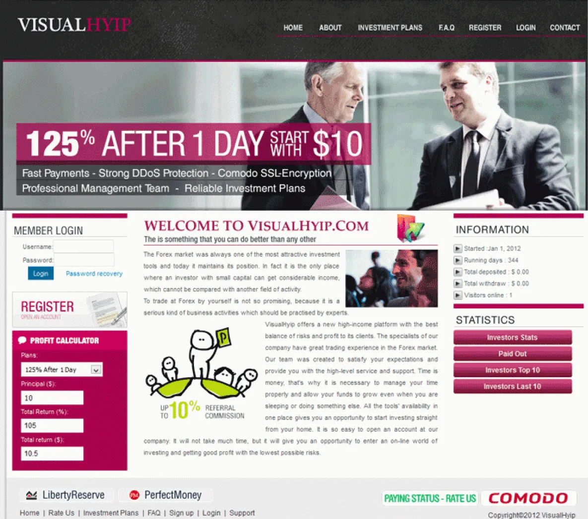 Investment Hyip Template ID - ZVPT1015 Preview
