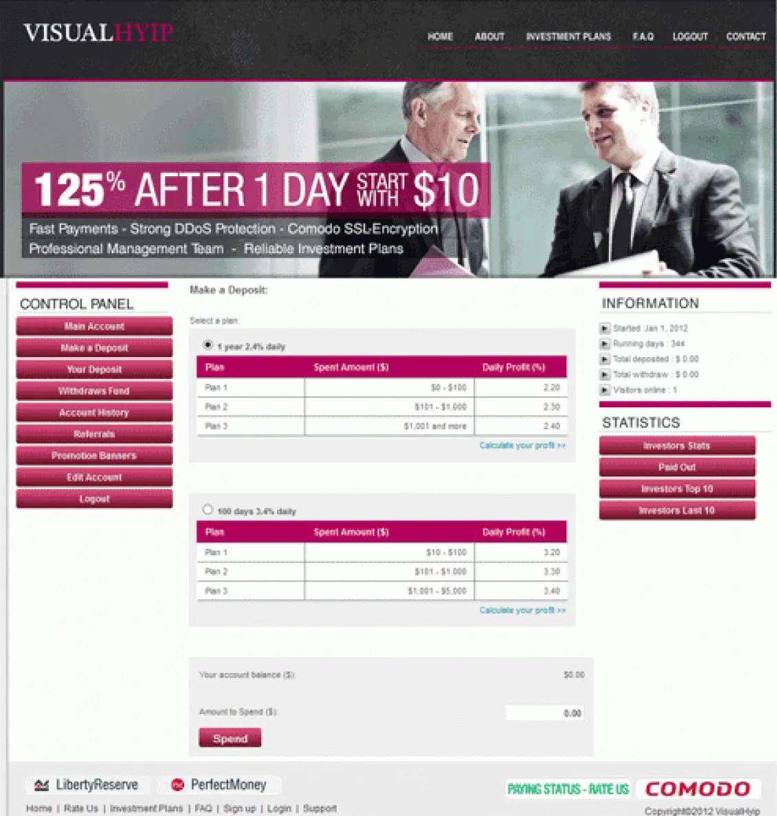 Investment Hyip Template ID - ZVPT1015 demo Page 3
