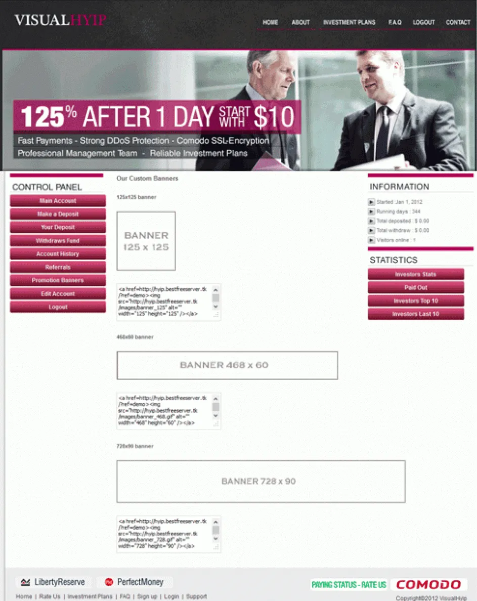 Investment Hyip Template ID - ZVPT1015 demo Page 4