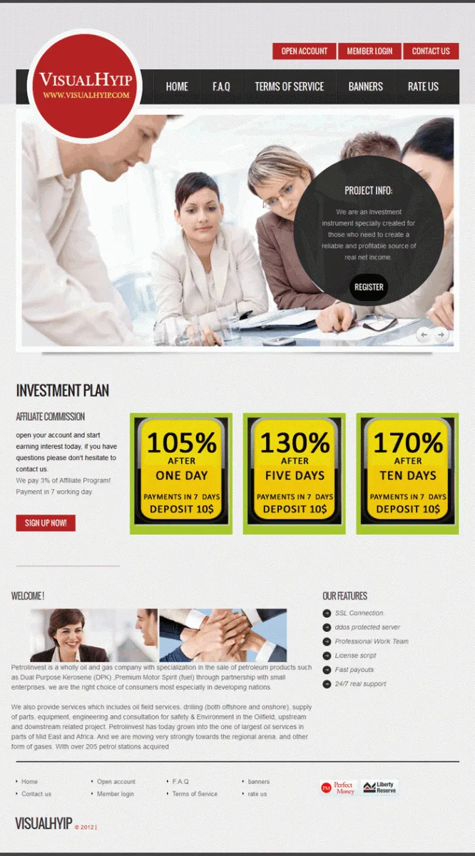 Investment Hyip Template ID - ZVPT1016 Preview