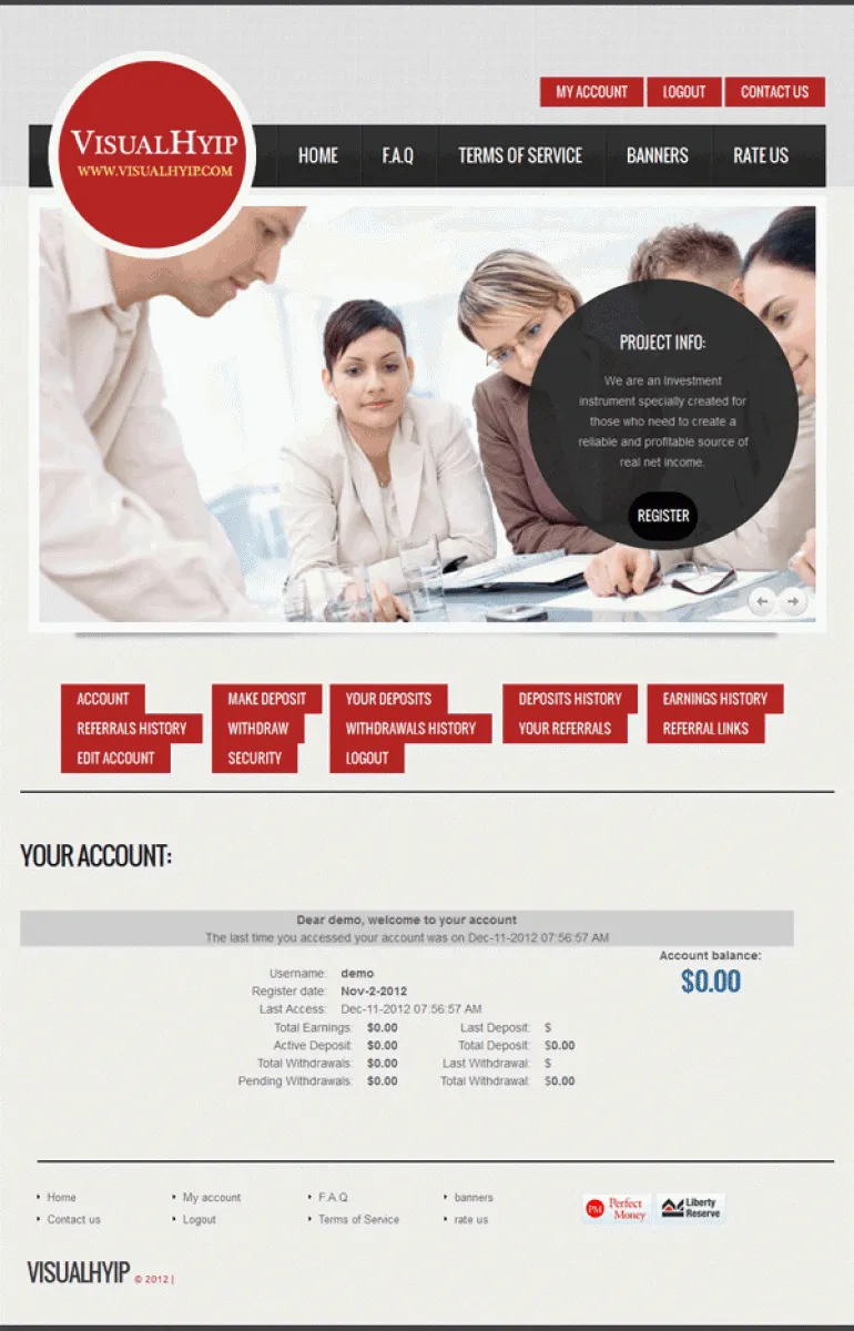 Investment Hyip Template ID - ZVPT1016 demo Page 3