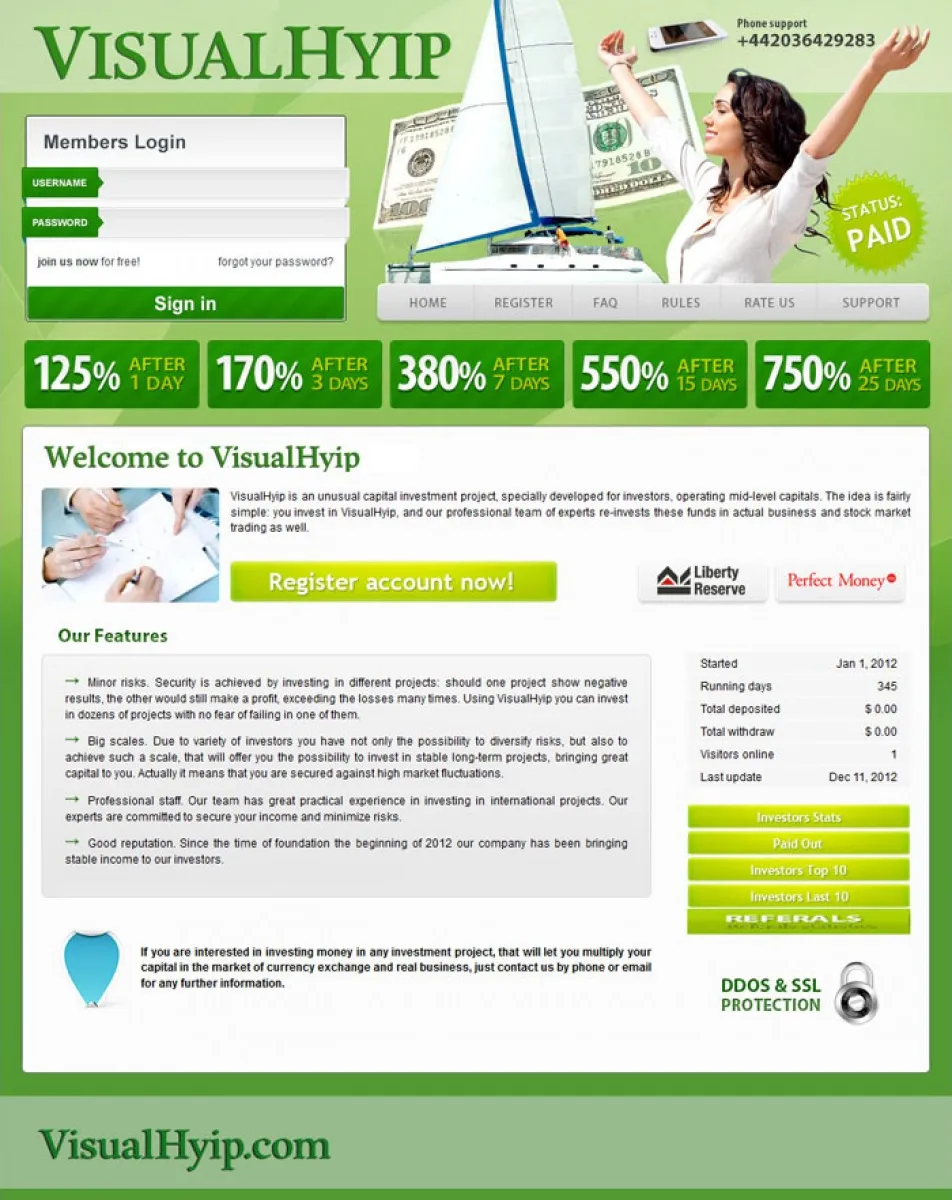 Investment Hyip Template ID - ZVPT1017 Preview