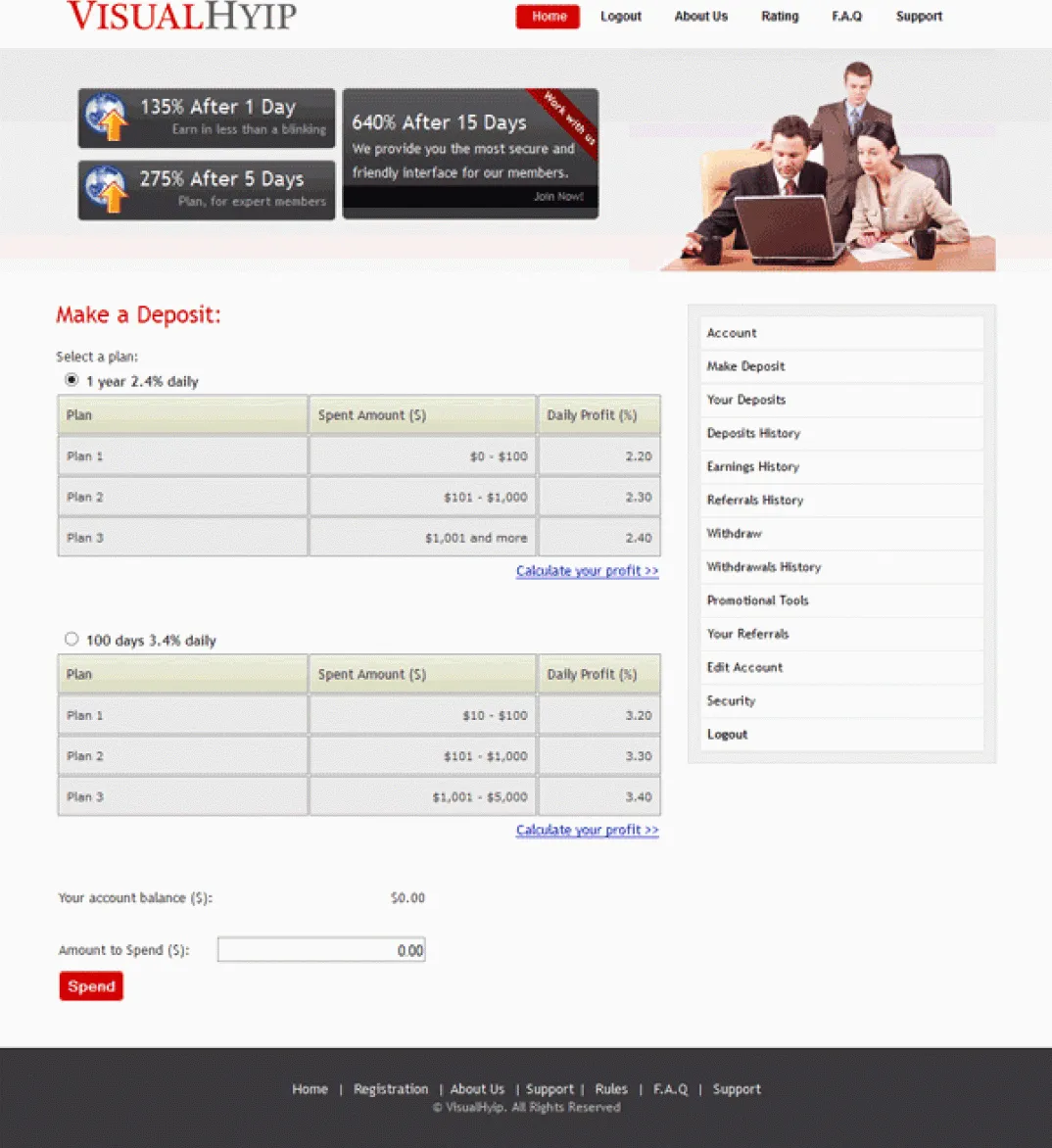Investment Hyip Template ID - ZVPT1019 demo Page 6