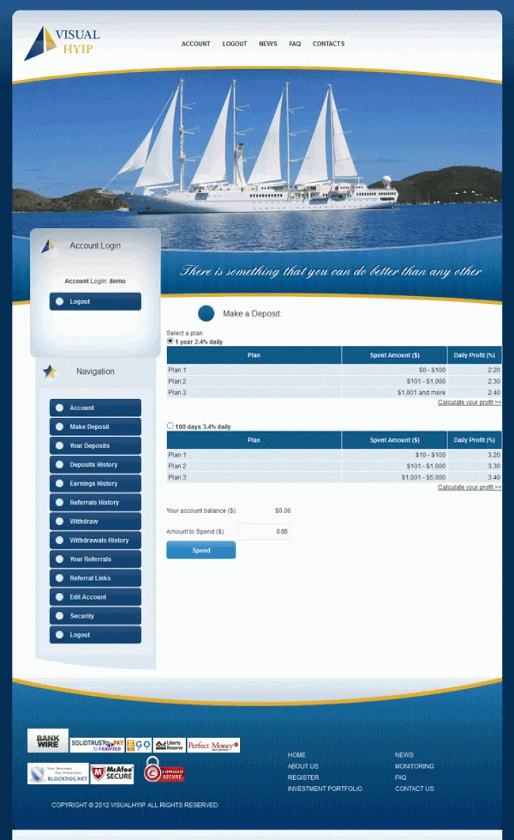 Investment Hyip Template ID - ZVPT1020 demo Page 4