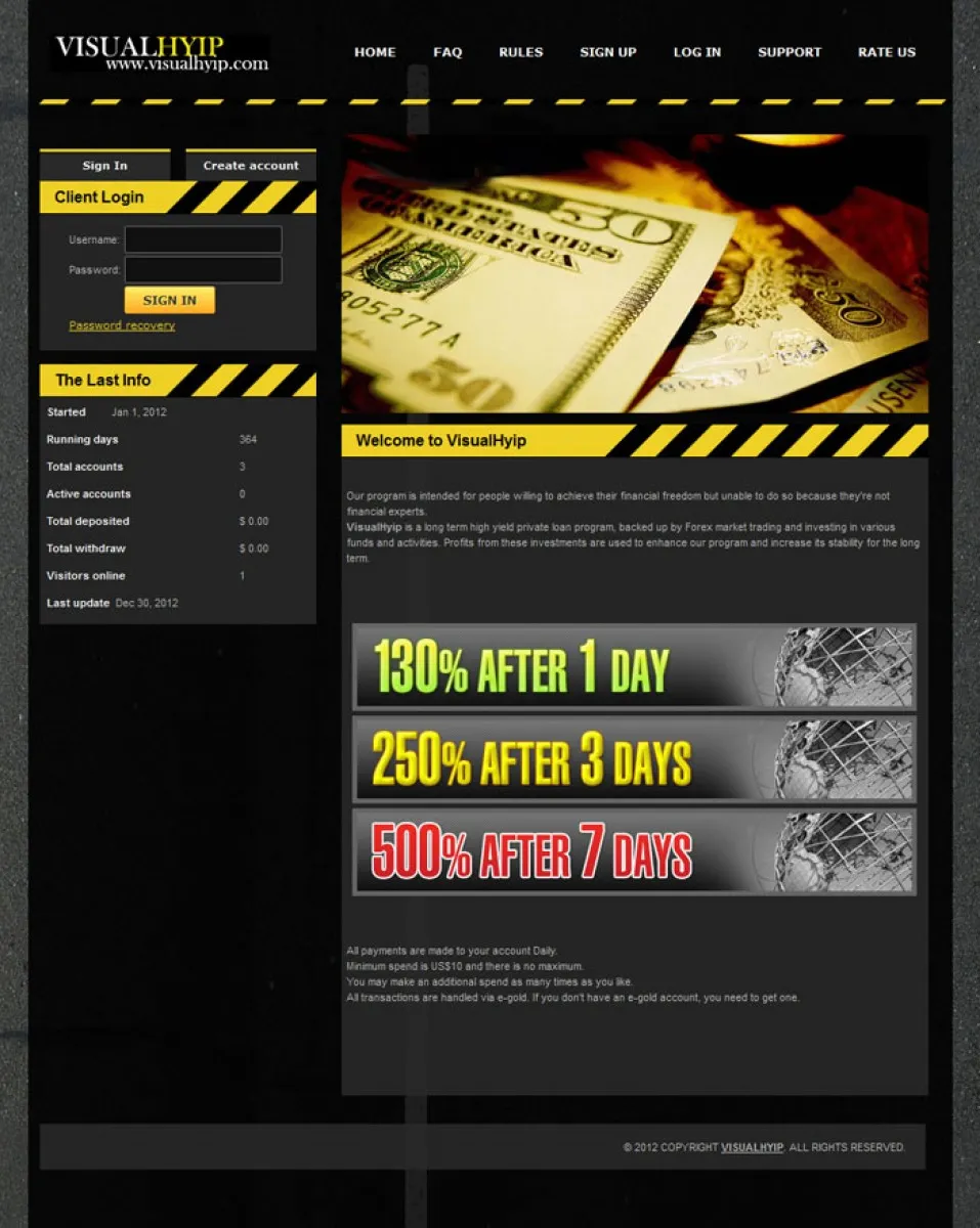 Investment Hyip Template ID - ZVPT1023 Preview